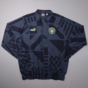 Puma Manchester City FC Pre Match Jacket Team Blue Windbreaker Mens Medium M